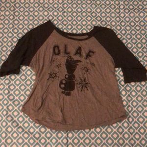 torrid frozen 2 olaf 3/4 sleeve tee